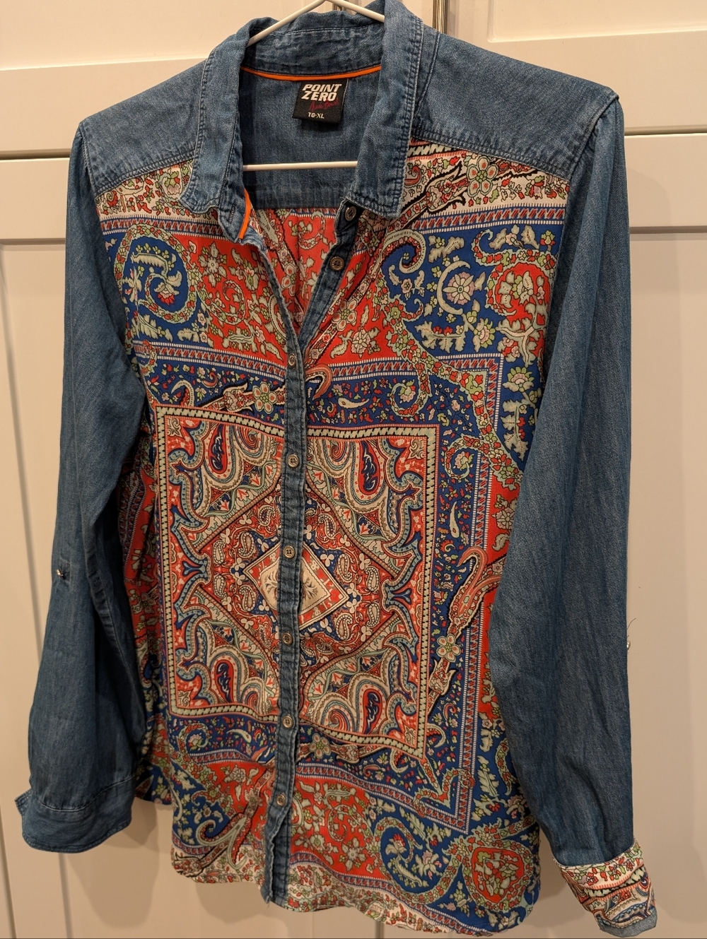 Point Zero Denim Bandana Shirt - Picture 3 of 9